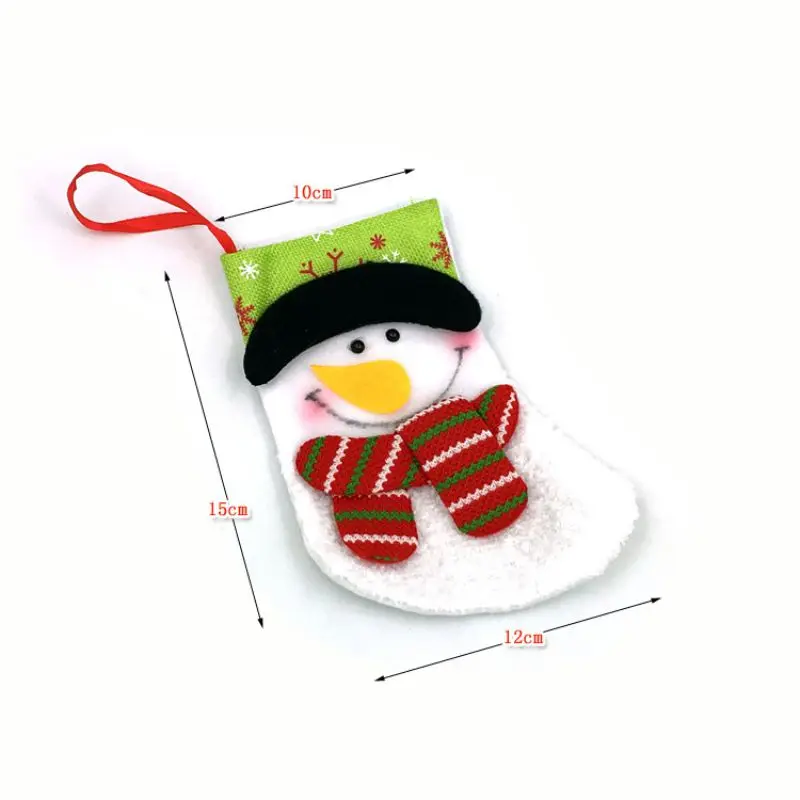 Рождественские украшения подарок милые есть в наличии яркие сумки Xmas Tree Висячие украшения Санта/Снеговик