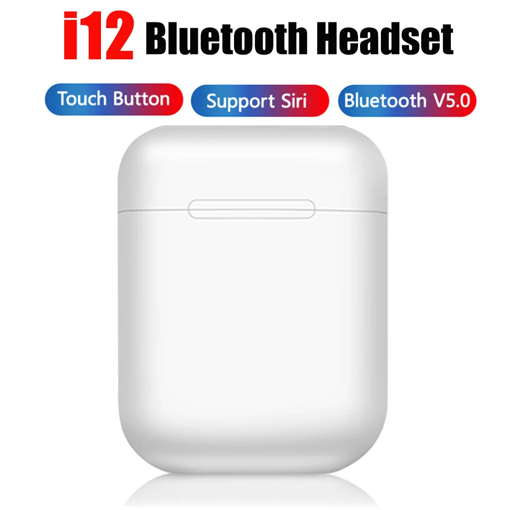 Беспроводные наушники I12 tws v5.0 Bluetooth наушники сенсорная Спортивная гарнитура Мини i12tws наушники для смартфонов PK i7S i11 i88