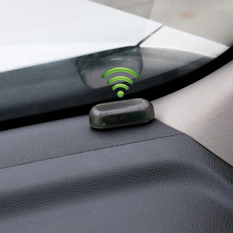 Solar Usb Power Car Alarm Light Antitheft Warning Flash Blinking Fake