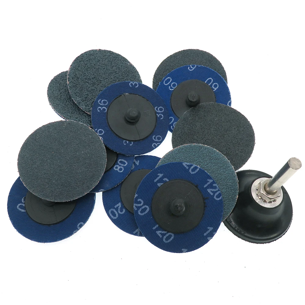 2' Zirkonoxid Schnellwechsel-Schleifscheiben Roll Lock R-Typ Schleifpapier Schleifscheibe 50mm 1/4' Halter Farb- und Rostentfernung – Detail 2