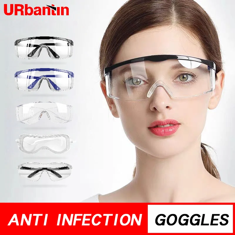 

Clear Anti dust Safety Glasses Eye Protective goggle Anti Pollution Anti-splash Spectacles for Factory Lab Working Eyewear