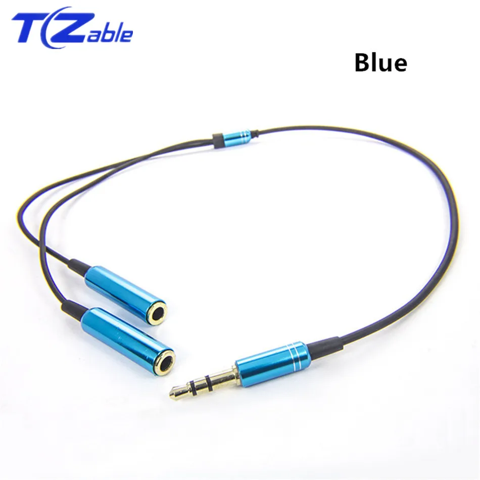 Earphone Splitter Cable Male to 2 Female Jack 3 5mm Connect two Headphone 3 5 mm Plug Audio Splitter Wires 0 4M for MP3 Player