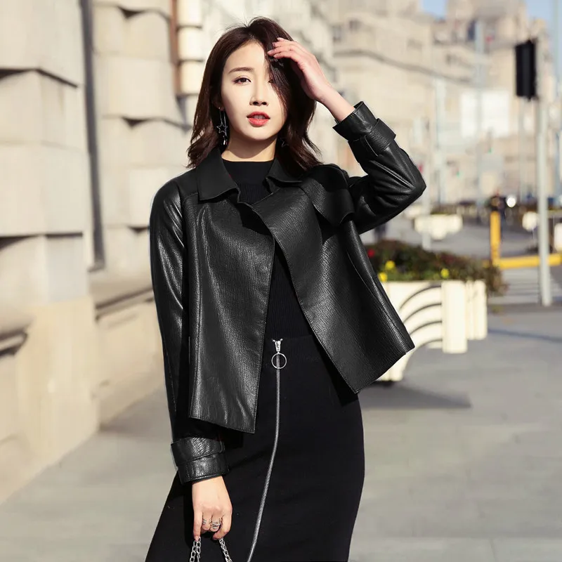 

Jacket Leather Genuine Spring Autumn Jacket Women 100% Real Sheepskin Coat Female Korean Bomber Jackets Chaqueta Mujer s