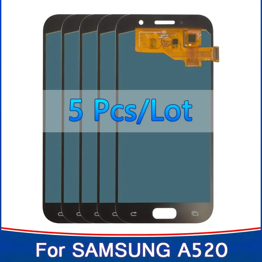 Оптовая продажа 5 шт. ЖК дисплей TFT для Samsung Galaxy A5 2017 A520F SM A520 сенсорный экран