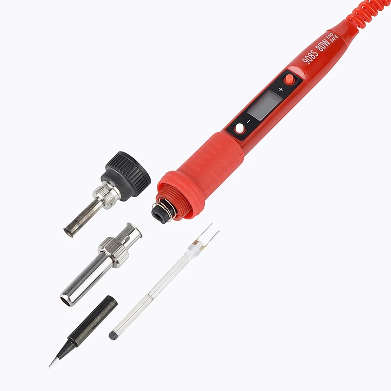 cheap stick welder 80W LCD Temperature Adjustable Electric Soldering Iron 110V 220V Welding Tools Solder Iron Home Kit Repair Soldering Iron Stand electronics soldering kit