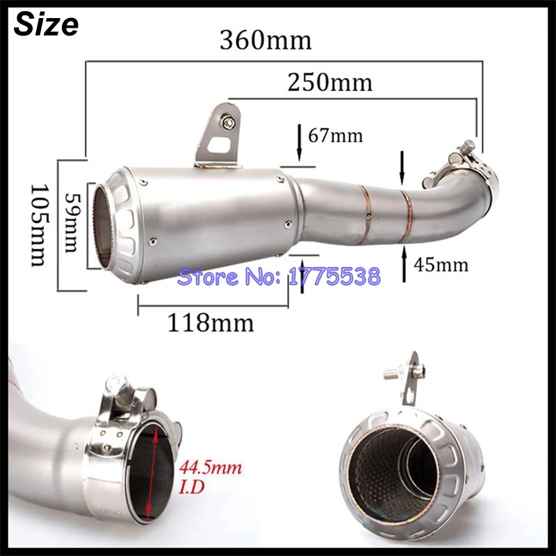 YZF-R3 YZF-R25 MT03 глушитель для мотоцикла Mid link Pipe Slip on глушитель выхлопной утечки для Yamaha YZF R25 R3 MT-03