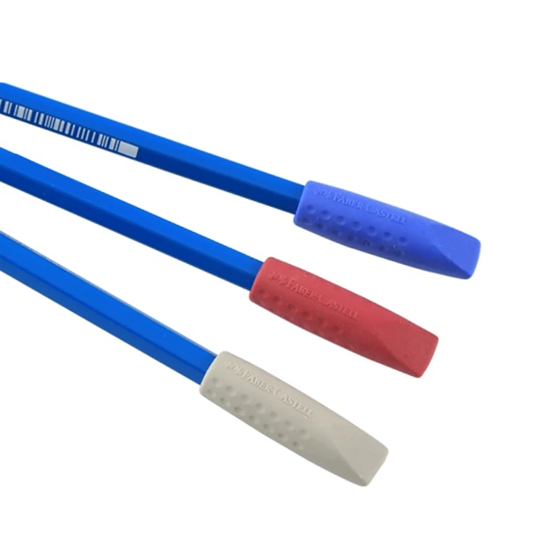 Faber-Castell Cute Eraser Pen Cap 3Pcs/Set Multi-function Rubber Pen Cap Stationery Eraser Pencil Extender Pencil Rubber 1870 pencil eraser