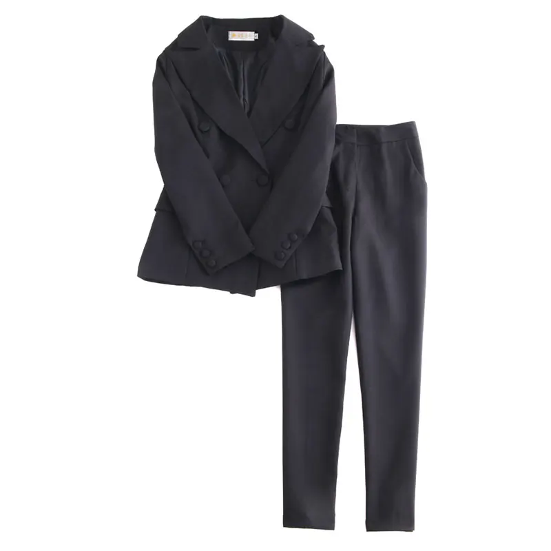 Mode vrouwen lente pakken vrouwen zelf-cultivatie wilde herfst pak negen broek pak OL профессиональный бизнес vrouwen kleding
