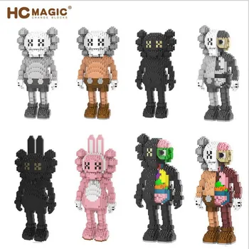 

Black Pink Rabbit HC Diamond Small Particle Building Blocks Puzzle Cartoon Decompression Education Toys for Children Adults