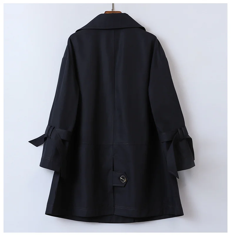 British Style Women Trench Coat High Quality Mid-long Double Breasted Outerwear Overcoats Casual Ladies Coat Casacos Femininos
