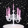 9PCS Candles and Candlestick Bracket 1 Set Cake Topper Birthday Party Cake Candle Holders Toppers Decoration ► Photo 3/6