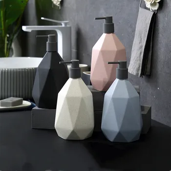 

1000ml Soap Dispenser Large Capacity Ceramic Shower Gel Bottle Bathroom Accessories Hand Sanitizer Bottle Ceramic Foaming Lotion