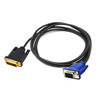 

DVI-D (24+5) Male To VGA Male 15-pin Cable Video PC Monitor Cord Adapter For HDTV DVD Computer PS3 Set-top Boxes Digital TV