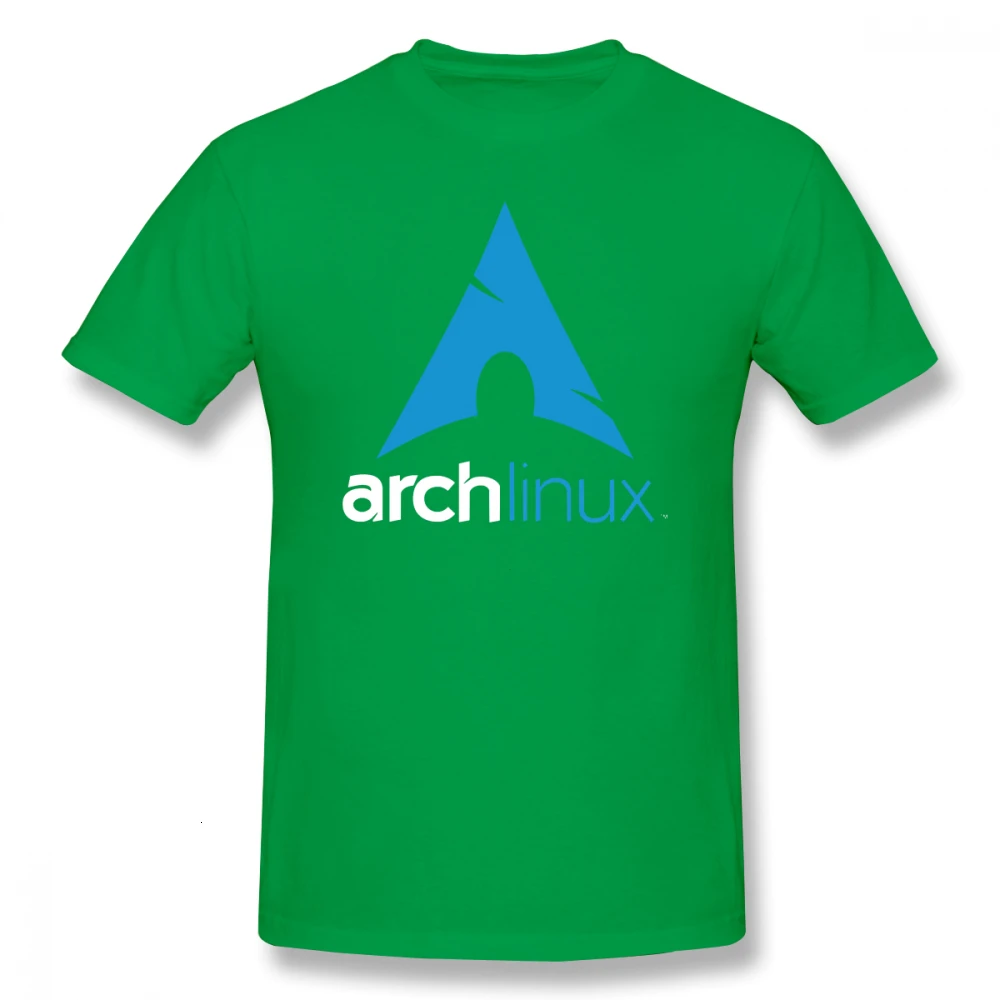 Midnite Star Linux футболка Arch Linux товарная Футболка мужская Базовая футболка с буквенным принтом забавная Повседневная Уличная одежда с коротким рукавом - Цвет: Green