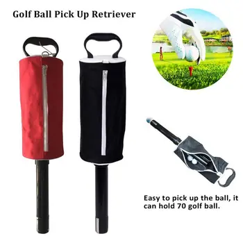 

Golf Ball Retriever Water Resistant Zipper Pick-up Storage Bag Balls Catcher Collector With Handle Frame, Hold Up To 70 Balls