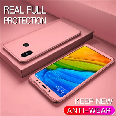 360 Полное покрытие чехол для телефона для Xiaomi Redmi Note iPhone 7 6 Plus 5 iPad Pro 5A 4X защитный чехол для Redmi 6 7 K20 Pro 5 Plus 4A 5A 6A с Стекло - Цвет: RG