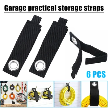 

6Pcs Heavy Duty Storage Straps for Cable Wire Household Garage Hook-and-loop Storage Straps Hogard