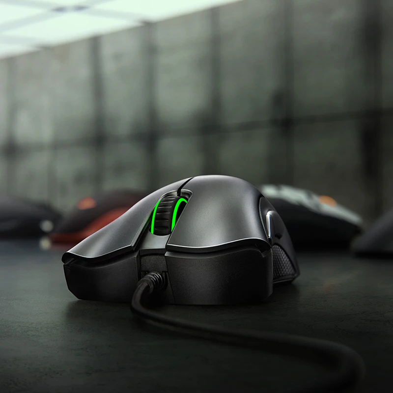 Оригинальная Проводная игровая мышь razer DeathAdder, 6400 dpi, оптический сенсор, 5 клавиш, профессиональная Нескользящая игровая мышь для ПК