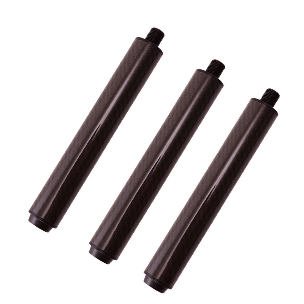 3xCarbon Fiber Cue Extension Pool Cue Extender for Predator Billiards Cues
