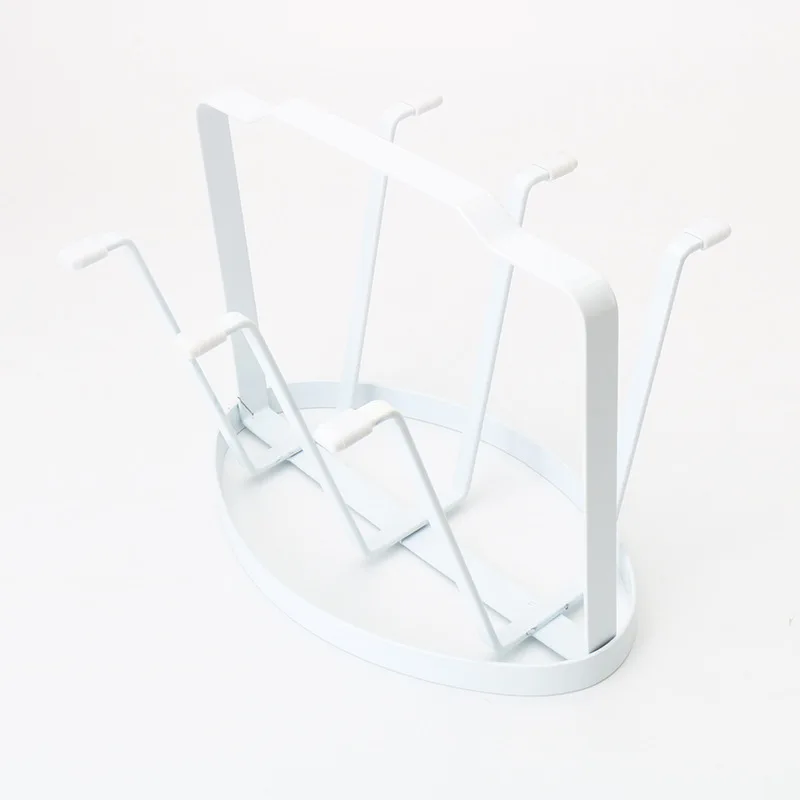 White Кружка 6-Cup Holder кофейная чайная чашка стойка для хранения слив Многофункциональный кухонный Органайзер слив стеллаж самостоятельные барные инструменты - Color: White