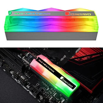 

ARGB M.2 SSD Hard Drive Heatsink Radiator 5V 3Pin Solid State Hard Disk Cooler Heat Thermal Cooling Pad for M.2 2280