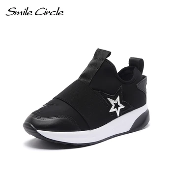 

Smile Circle Women Sneakers slip-on Flat Platform shoes 2020 Breathable Casual cloth Lazy shoes Ladies Flats