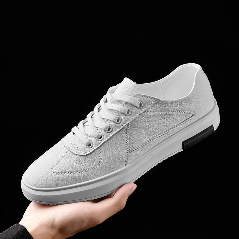 Кеды мужские кожаные мягкие деловые кроссовки удобная повседневная модная обувь