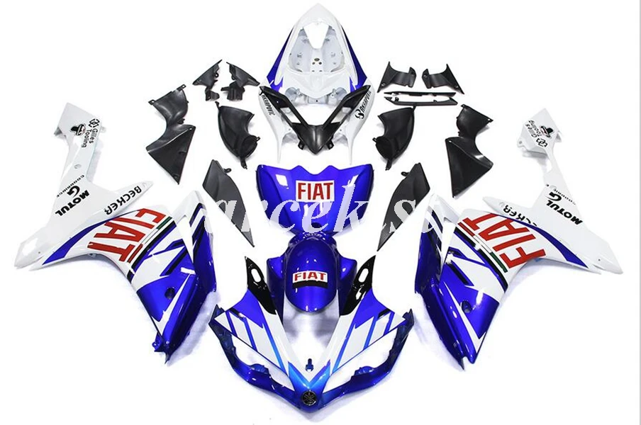 4 подарки литья под давлением ABS мотоцикл обтекатели комплект подходит для YAMAHA YZF-R1 2007 2008 07 08 набор кузова на заказ синий fiat