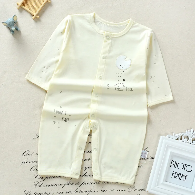 

New Style Bamboo Fabric Infant Climbing Clothes Newborns Air Conditioning Clothes 0-1-Year-Old Baby One-piece Romper