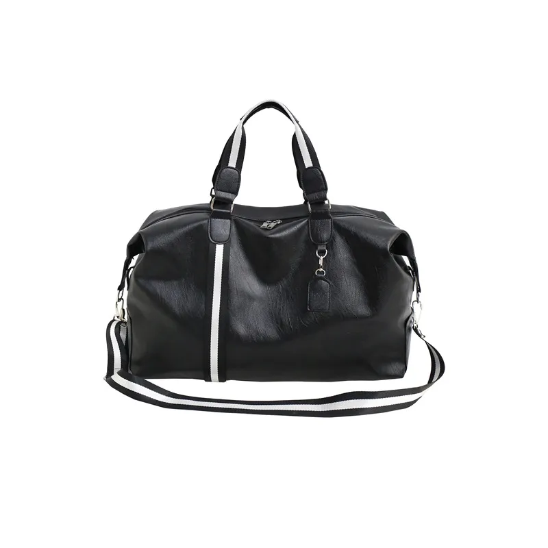 small black Travel Bag Large Capacity Men Hand Luggage Travel Duffle Bags Leather Handbag Multifunction Women Shoulder Bag Bolsos Weekender - Цвет: small black