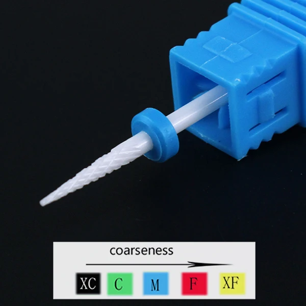 Nail Drill Bit Nail Drill Bits Ceramic Nail Drill Bit Milling Cutter for Electric Manicure Drill Bits Flame Corn Files for Pedicure Machine Polish Accessory