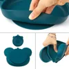 1PC Baby Silicone Dishes Dining Bowls Pumpkin Shape Feeding BPA Free Tableware Cartoon Plates Children Baby Feeding Dinner Bowl 2