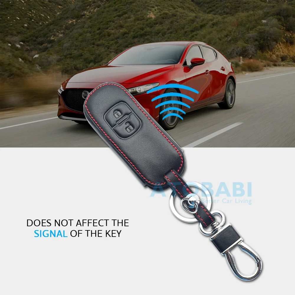 Чехол для автомобильного ключа из натуральной кожи Mazda 3 2 5 6|auto smart key|smart key caseauto case |