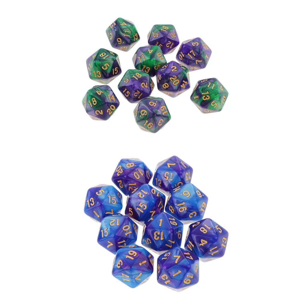 20x ролевые игры аксессуар D20 многогранные игральные кости 20 сторонних для MTG TRPG DND игрушки
