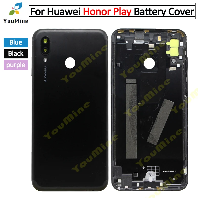 Для huawei Honor Play задняя крышка батарейного отсека чехол COR-L29 COR-AL10+ объектив камеры для Honor Play задняя крышка корпуса