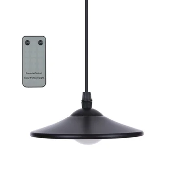 

NEWKBO 3W Outdoor Hanging Solar Powered 4 LED Shed Light 250lm Pendant Lamp with Remote Control for Garden Yard Patio Home
