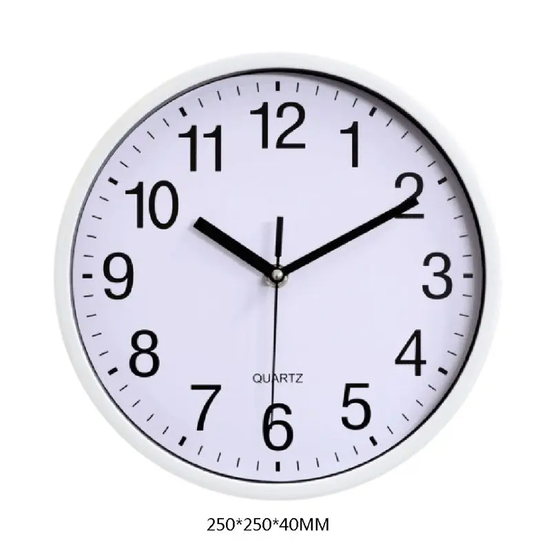 

10 25CM plastic wall clock quartz clock bedroom living room wall clock simple clock