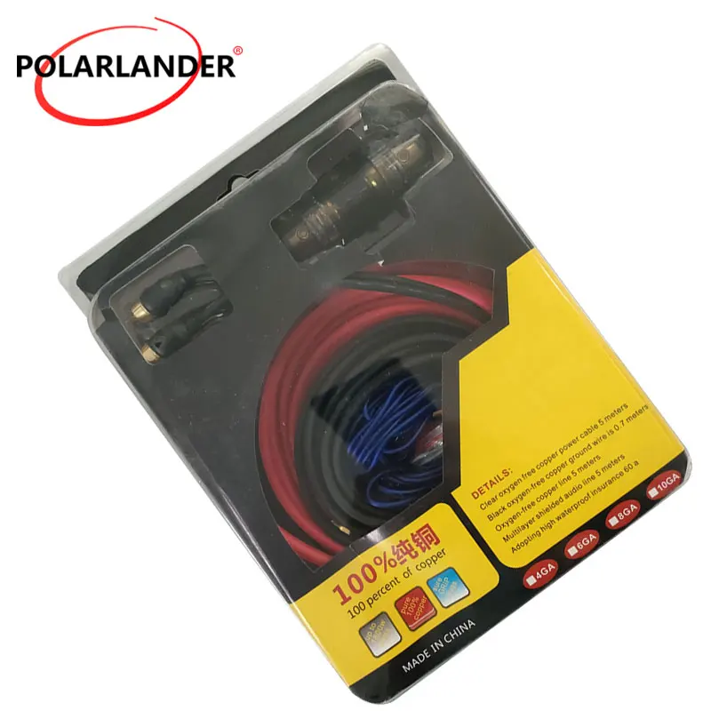 Car Audio Wires Amplifier Installation Kit AMP Power Cable 1500W 10GA Subwoofer Speaker With AGU FUSE High quality Pure copper