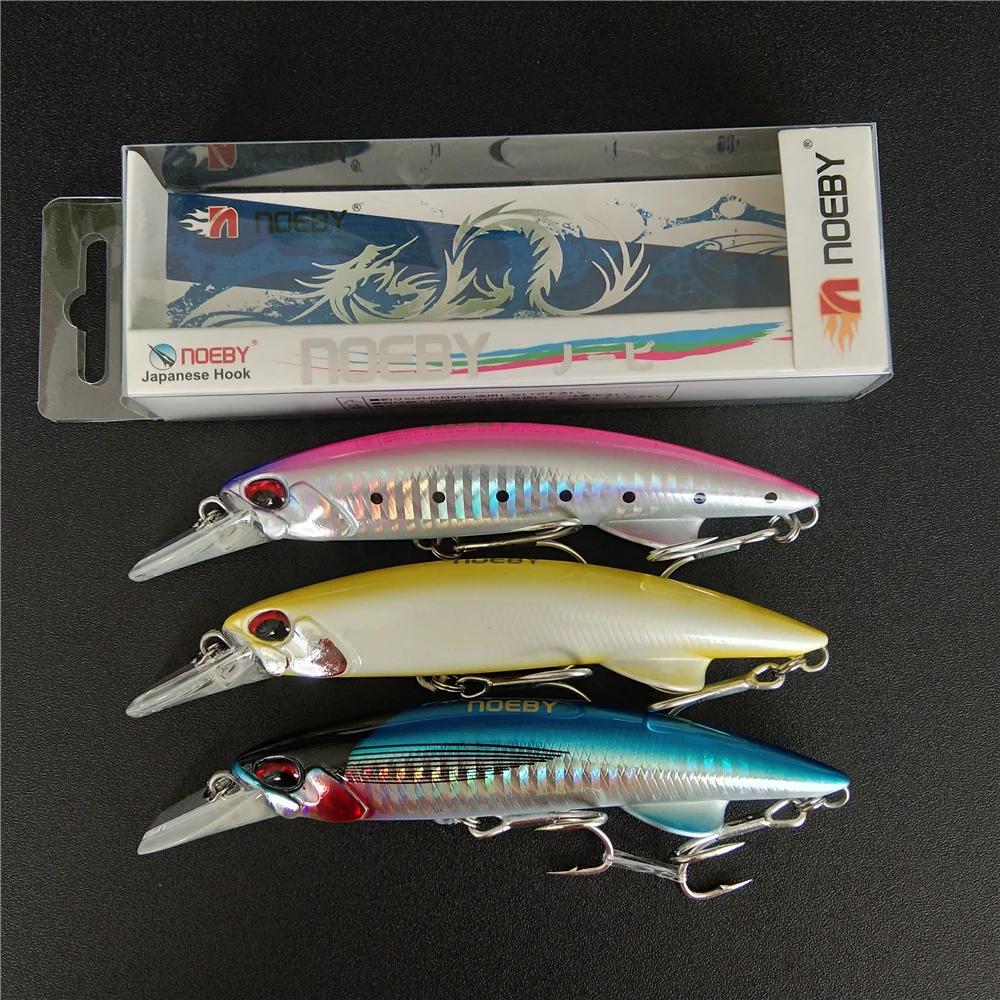 

Noeby 3pcs G Control Minnow Fishing Lure 90mm 46g Sinking Long Casting Jerkbait Saltwater Hard Bait for Bass Fishing Lure