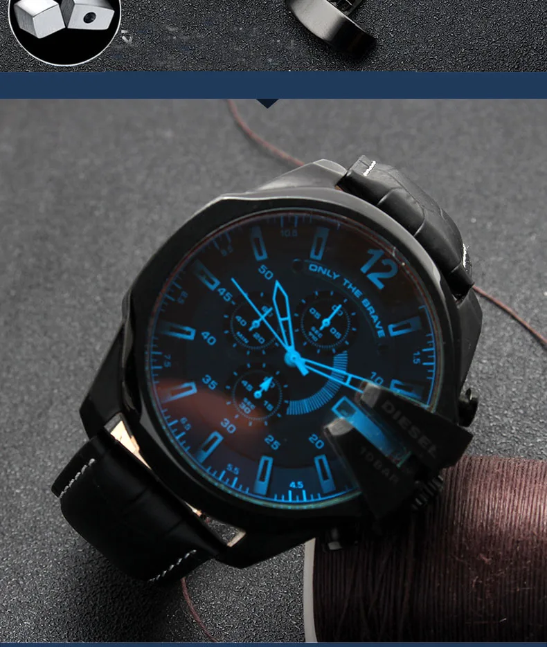 23mm 24mm 26mm 28mm big width-black brownButterfly clasp Mens Alligator Genuine Leather Watch-Strap Band bracelets free shipping