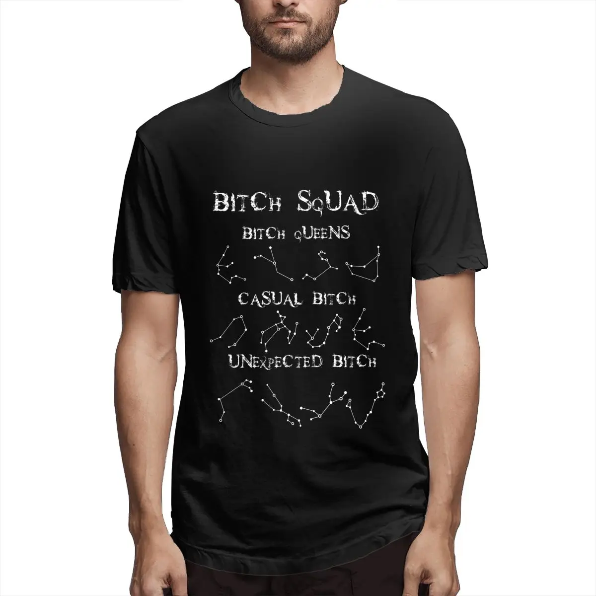 Funny T shirts Squad Zodiac Astrology Signs shirt Men Blood Tshirts Casual Shirt Print Clothes Tshirt Printed | Мужская одежда