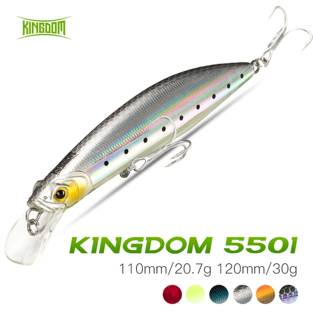 Kingdom Floating Minnow Fishing Lure 100mm/20.7g 120mm/30g