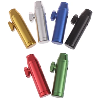 

1 pc Metal Flat Bullet Rocket Snuff Sniffer Snuff Snorter Sniffer Snuff Dispenser