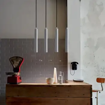 

Nordic lamps and lanterns bedroom head restaurant bar creative cement pipe long single head small chandelier