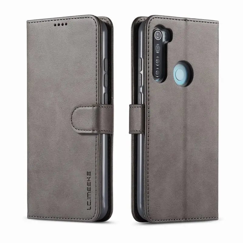 Чехол-книжка для Xiaomi Redmi Note 8, Роскошный чехол для Redmi Note 8 T, чехол-кошелек, кожаный чехол-книжка, Магнитный чехол для телефона, Coque Capa - Цвет: Gray