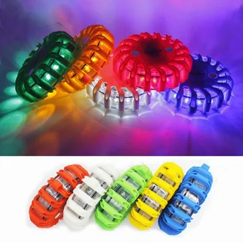 

2019 Mini LED 8 Mode Emergency Safety Road Flare Flashing Warning Light Magnetic Base Disc Beacon For Car Truck Boat