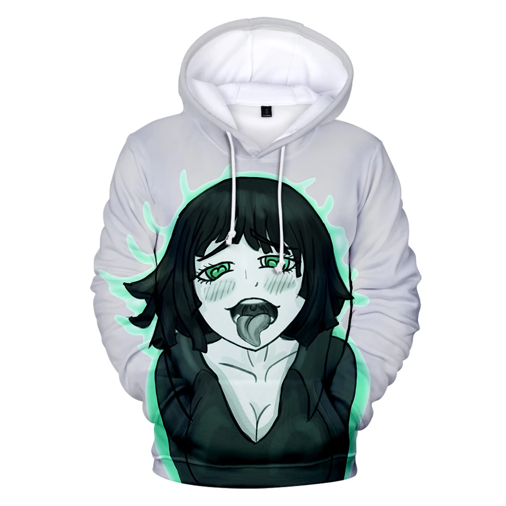 3D Ahegao Hoodies Hooded Women Men Funny Shy Girl Face Sweatshirt Hentai Manga Streetwear Harajuku High Quality Tops