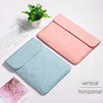 

PU Laptop Sleeve for Huawei Matebook 13 2020 honor Magicbook 14 X Pro D 15 Laptop Bag Case for Microsoft Surface pro 7 6 4 5 3