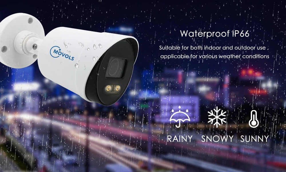 Movols 5MP Colorful Night Vision Security Camera 4 IN 1 CCTV Bullet Outdoor Vide