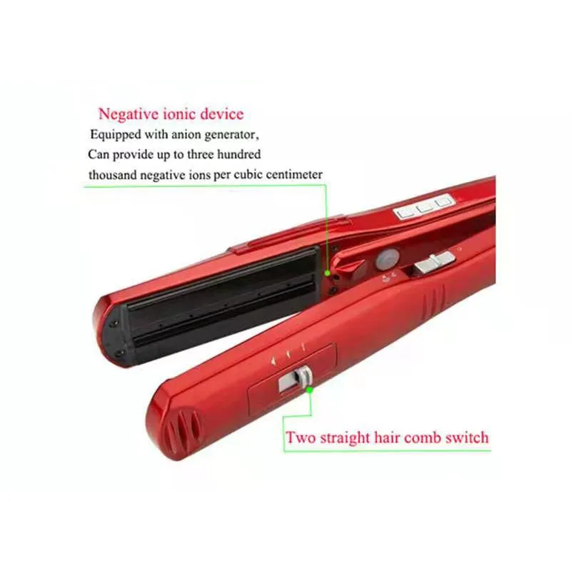 Steam Hair Straightener Ceramic Vapor Infrared Heating Flat Iron Curler Pod Hair Straightening Iron LCD Display Hair  Styler Too 6